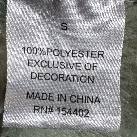 Abercrombie Social Scene 70s vibe green fleece patchwork cropped hoodie small - Picture 5 of 5